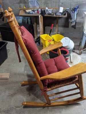 Photo of free rocking chair with pads (ypsi east side)