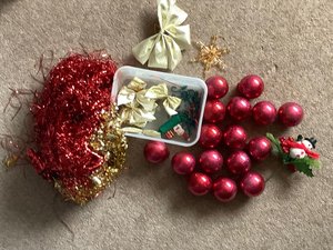 Photo of free Christmas tree & decorations (Benhall GL51)