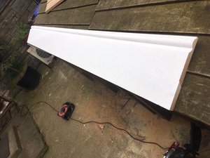 Photo of free Primed MDF skirting board 219cm x 22cm high (Greystones S11)