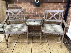 Photo of free Twin garden seat with table (The Hythe CM9)
