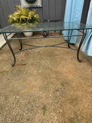 Photo of free Rod iron and glass coffee table (North Clairemont)
