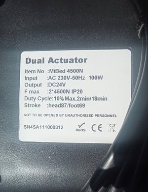 Photo of free Dual actuator bed frame motor (PL4 Greenbank)