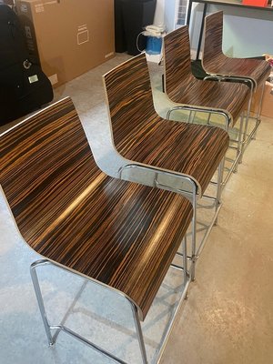 Photo of free Set of 4 zebra wood stools (Southeast oakville)