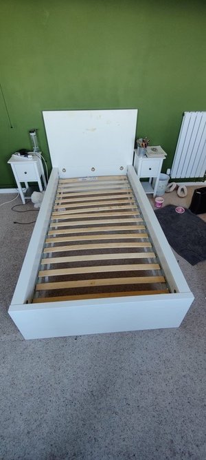 Photo of free Ikea malm white single bed frame (Saltdean BN2)