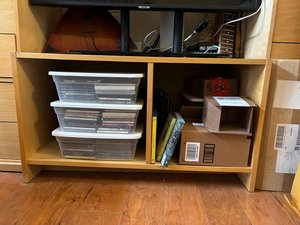 Photo of free Low wood shelves cabinets (2 units) (Upper West Side)