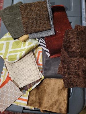 Photo of free 5 boxes of fabric samples (Woodstock NY)