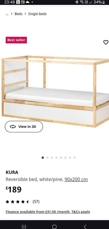 Photo of free Ikea Kura single bed (NW10)