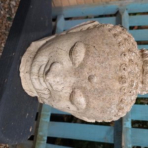 Photo of free Buddha head in stone for garden (Langney BN23)