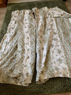 Photo of free Green and cream floral curtains (Innsworth GL3)