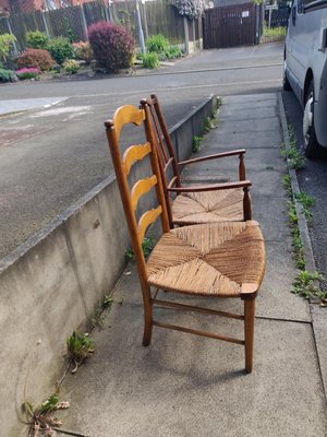 Photo of free 2 rattan wooden chairs (Droylsden M43)
