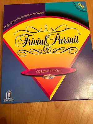 Photo of free CD ROM edition of trivial pursuit (Hintonburg)