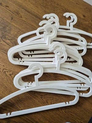 Photo of free White plastic coat hangers (Heybridge CM9)
