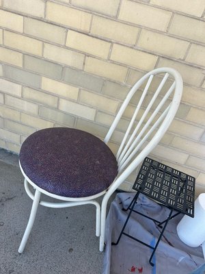 Photo of free Purple chair + outside stand (Logan Circle)