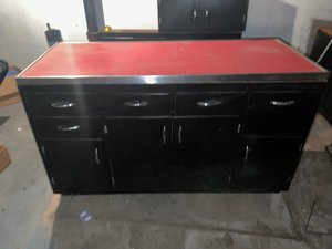 Photo of free 70 yr old kitchen cabinets (SW Hinsdale)