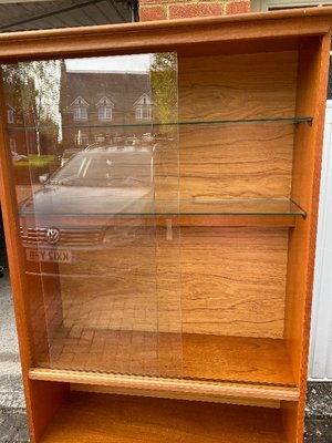 Photo of free Tall wooden display cabinet/shelf unit (Hurstpierpoint BN6)