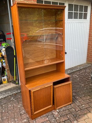 Photo of free Tall wooden display cabinet/shelf unit (Hurstpierpoint BN6)