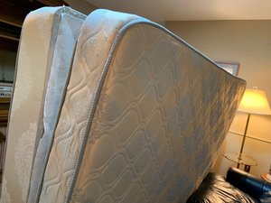 Photo of free Queen sized mattress and box spring (Chesterfield)