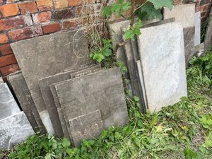 Photo of free Mixed used paving slabs (Heaton Chapel)