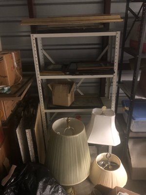 Photo of free 3 tall metal shelves (Ustorit 701 Blackhawk Westmt)