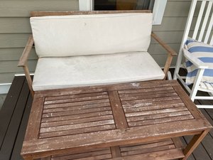 Photo of free Outdoor bench and table (New Town in St. Charles)
