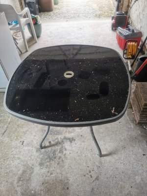 Photo of free Glass topped patio table (Hanworth RG12)