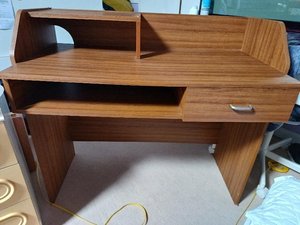 Photo of free Computer Desk, brown. (Seaforth L21)