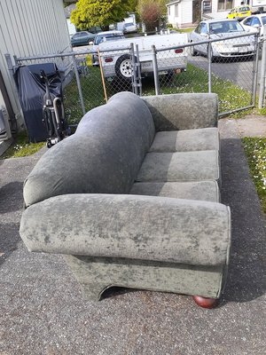 Photo of free Overstuffed couch 8ft (RioDell,CA Belleview area)