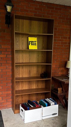 Photo of free Bookcase-7'x3', Laminate (St. Clairsville, OH--Anna Dr.)