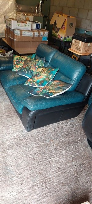 Photo of free Leather sofa set with a leg rest (Newhey)