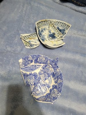Photo of free Broken Cobalt Blue Bowls (McKnight Rd and Manchester Rd)