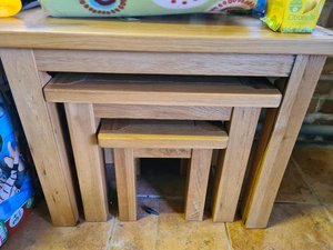 Photo of free Oak nest of tables (Pudsey, LS28)