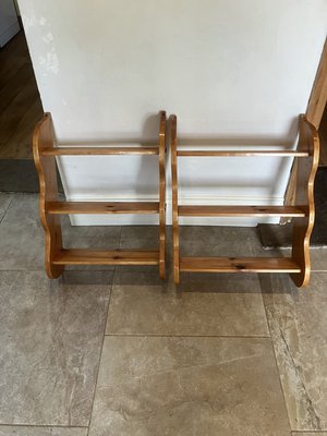 Photo of free Pair of pine wall shelves (Storrs S6)