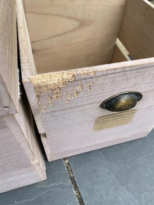 Photo of free 4 wooden storage boxes (Tolworth KT6)