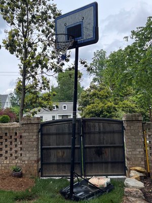 Photo of free Basketball goal with base (Irving park gso)