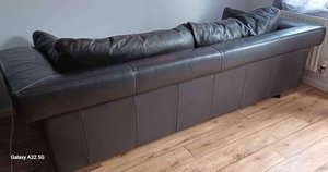 Photo of free Leather sofa (Peacehaven BN10)