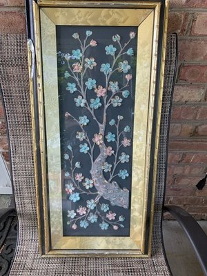 Photo of free 1950s tin floral art (Park Forest IL)