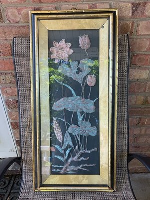 Photo of free 1950s tin floral art (Park Forest IL)
