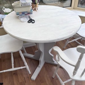 Photo of free Wooden dining table (Mattersey DN10)