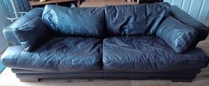 Photo of free Leather sofa (Peacehaven BN10)