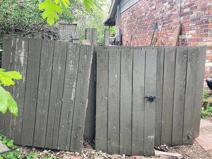 Photo of free wood trash enclosure/fence sections (Table Mesa, Boulder)