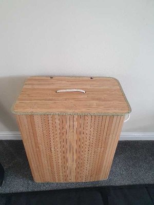 Photo of free Bamboo linen basket (East Winch PE32)