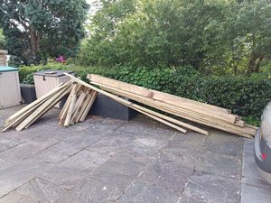 Photo of free old wooden planks / old wooden posts (removed fencing) (Brookhouse LA2)