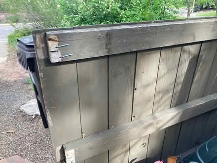 Photo of free wood fence/trash enclosure sections (Table Mesa, Boulder) #2