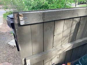 Photo of free wood trash enclosure/fence sections (Table Mesa, Boulder)