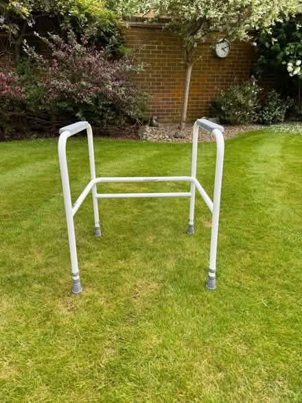 Photo of free Adjustable Toilet Frame, freestanding with padded arms. (Mill Green AL7)