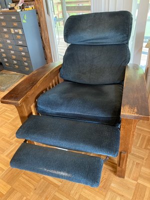 Photo of free Flexsteel Recliner with wooden arms (Enfield)