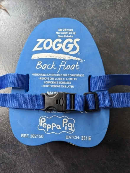 Photo of free Zoggs Back Float Peppa Pig design (Walton)