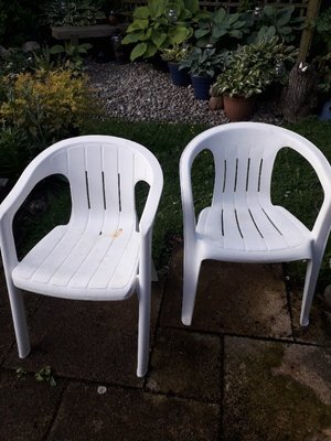 Photo of free Plastic garden chairs (Beaumont LA1)