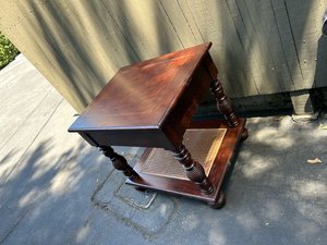 Photo of free Vintage wooden side table (Valencia Avenue, Sunnyvale)