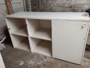 Photo of free Solid, white, wooden cabinets - ideal for garage! (Dorridge B93)